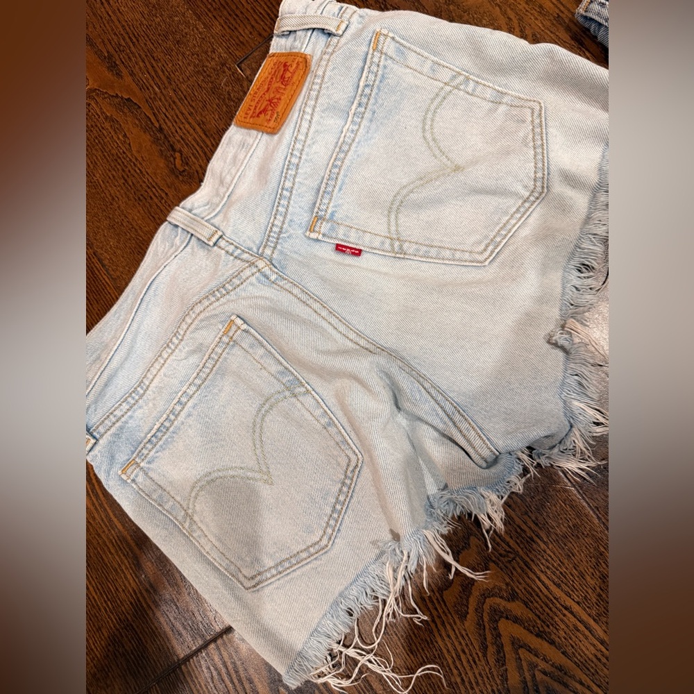 Levi's Light Blue distressed Jean Shorts